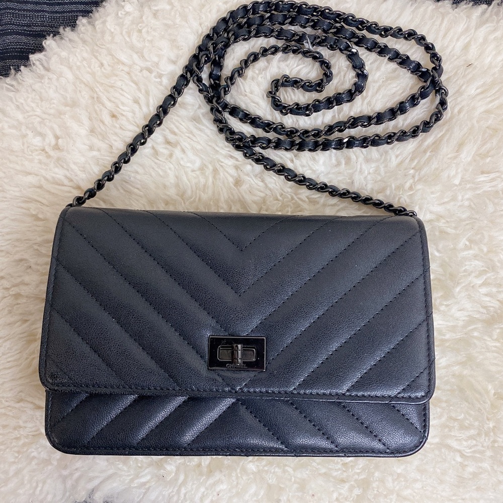 CHANEL WOC WALLET ON CHAIN SO BLACK - Picture 13 of 14